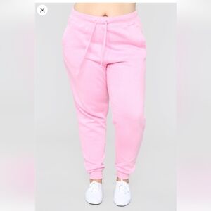 Fashion Nova Stole Your Boyfriend's Oversized Jogger - Pink Size 1X (NWOT)